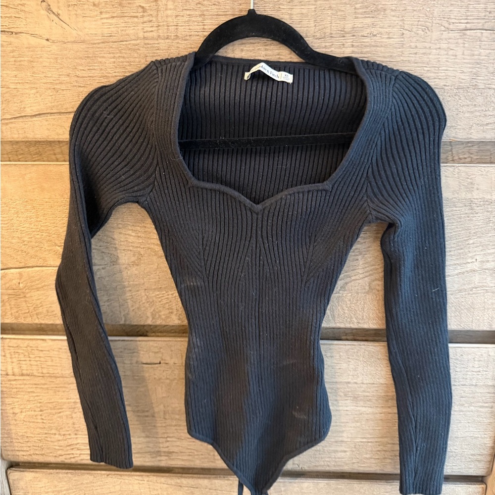 Abercrombie Ribbed Long-Sleeve Sweater Body Suit - SIZE XS NWOT